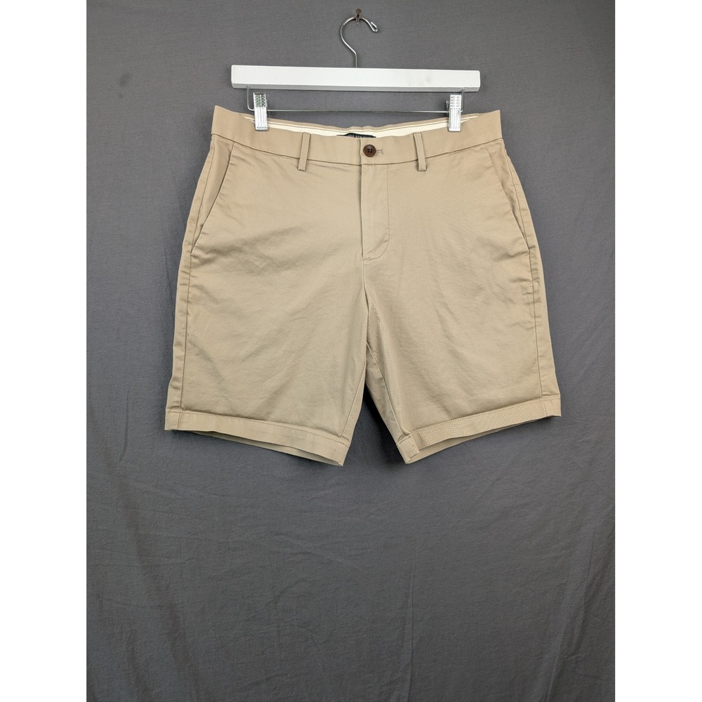 Banana Republic Mens 30 Aiden Slim Fit Chino Shorts Khaki‎ Tan 100% Cotton